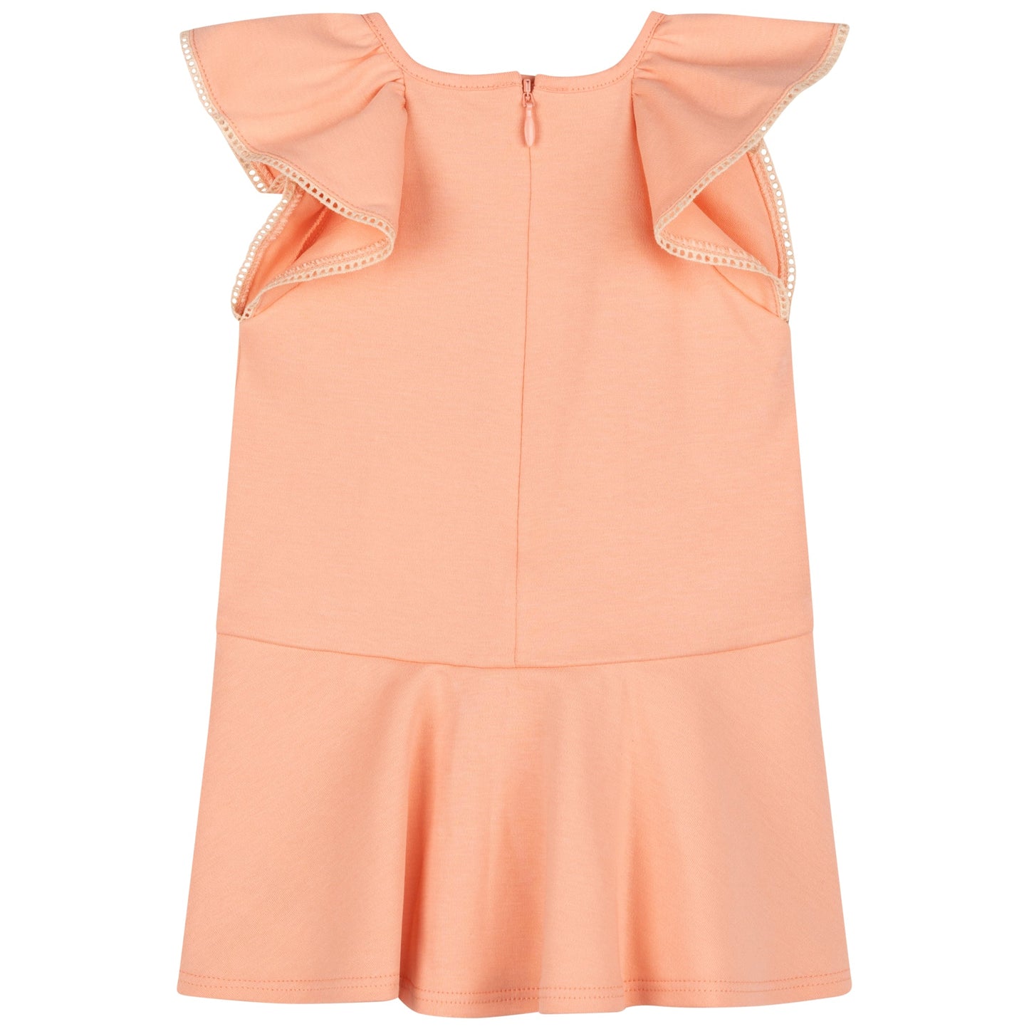 女婴浅粉色棉连衣裙