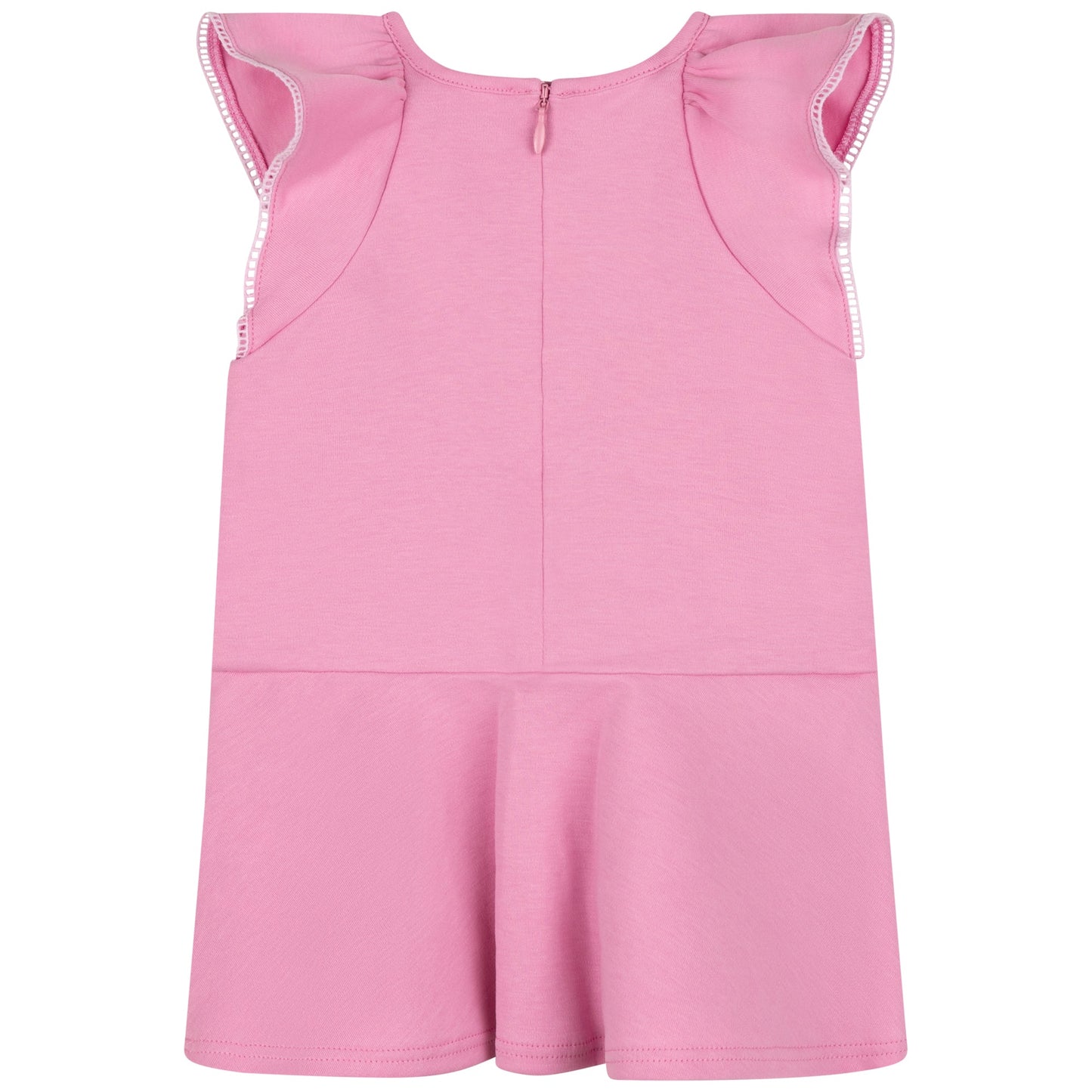 女婴粉色棉连衣裙