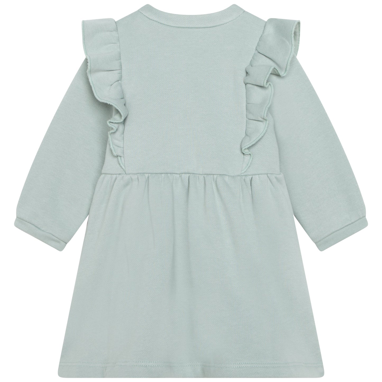 女婴青色棉连衣裙