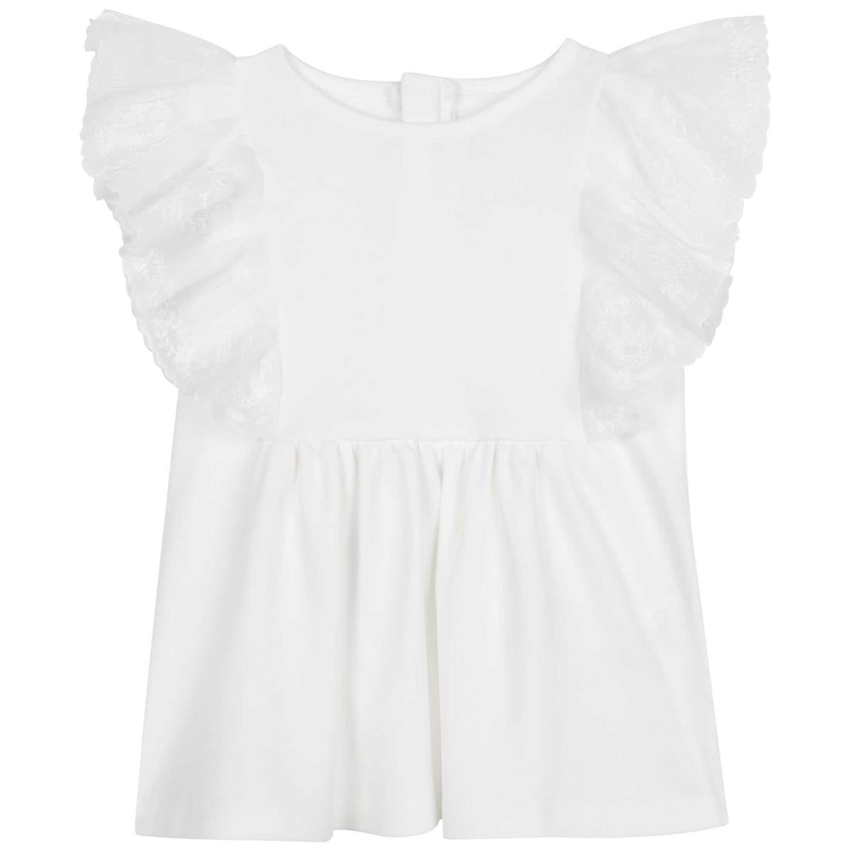 女婴白色连衣裙