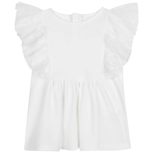 女婴白色连衣裙