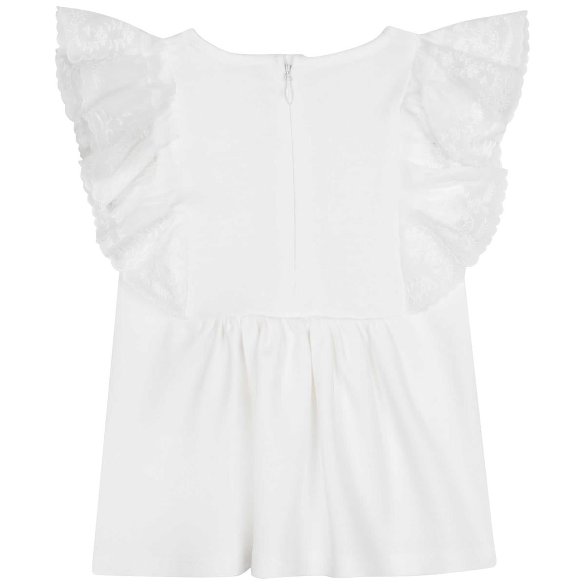 女婴白色连衣裙