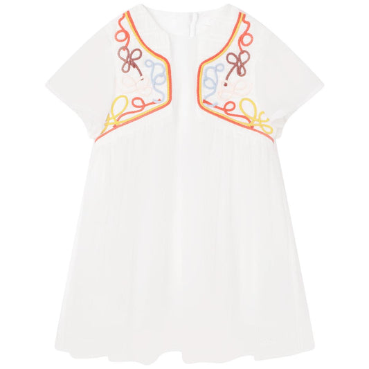 女婴白色连衣裙