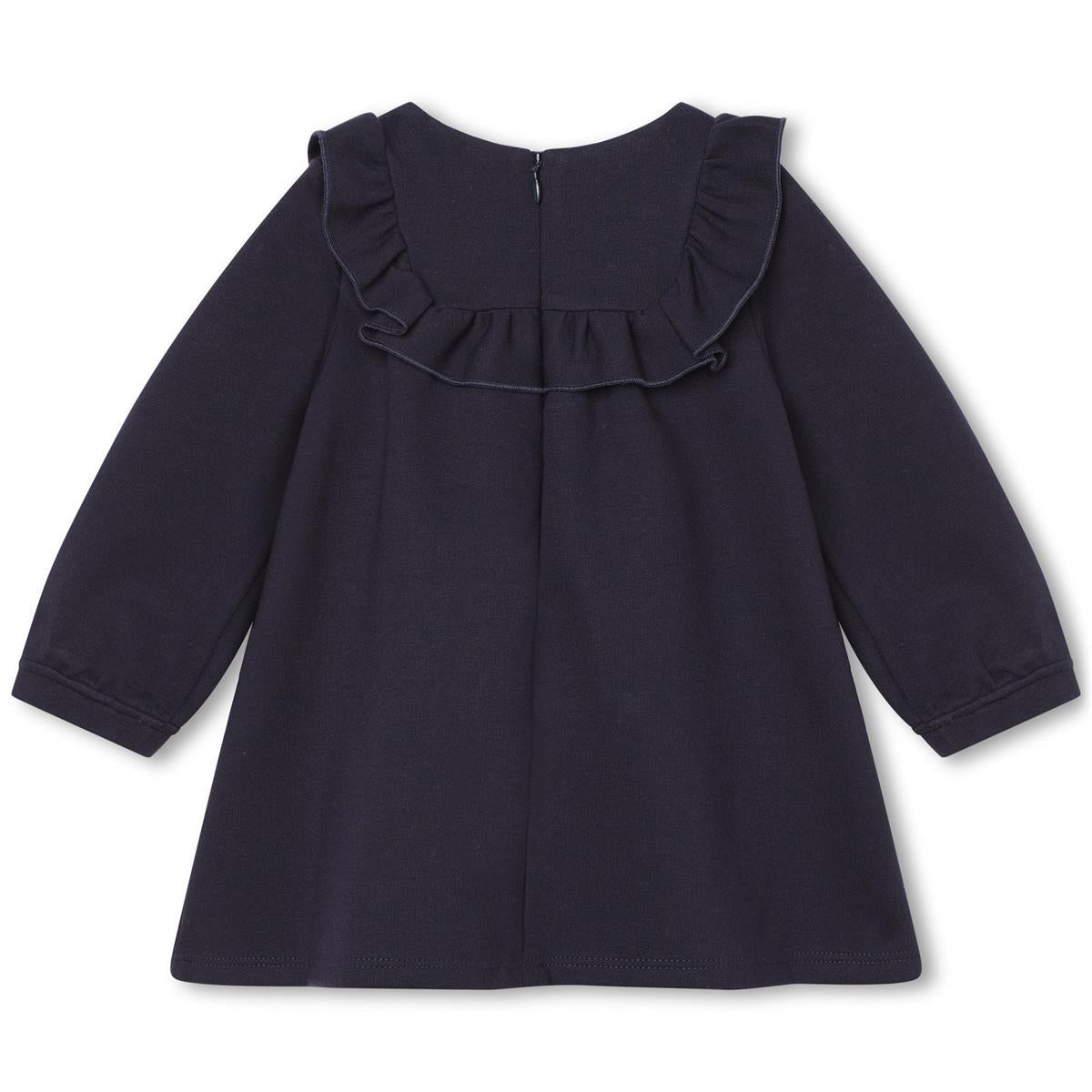 女婴蓝色刺绣连衣裙