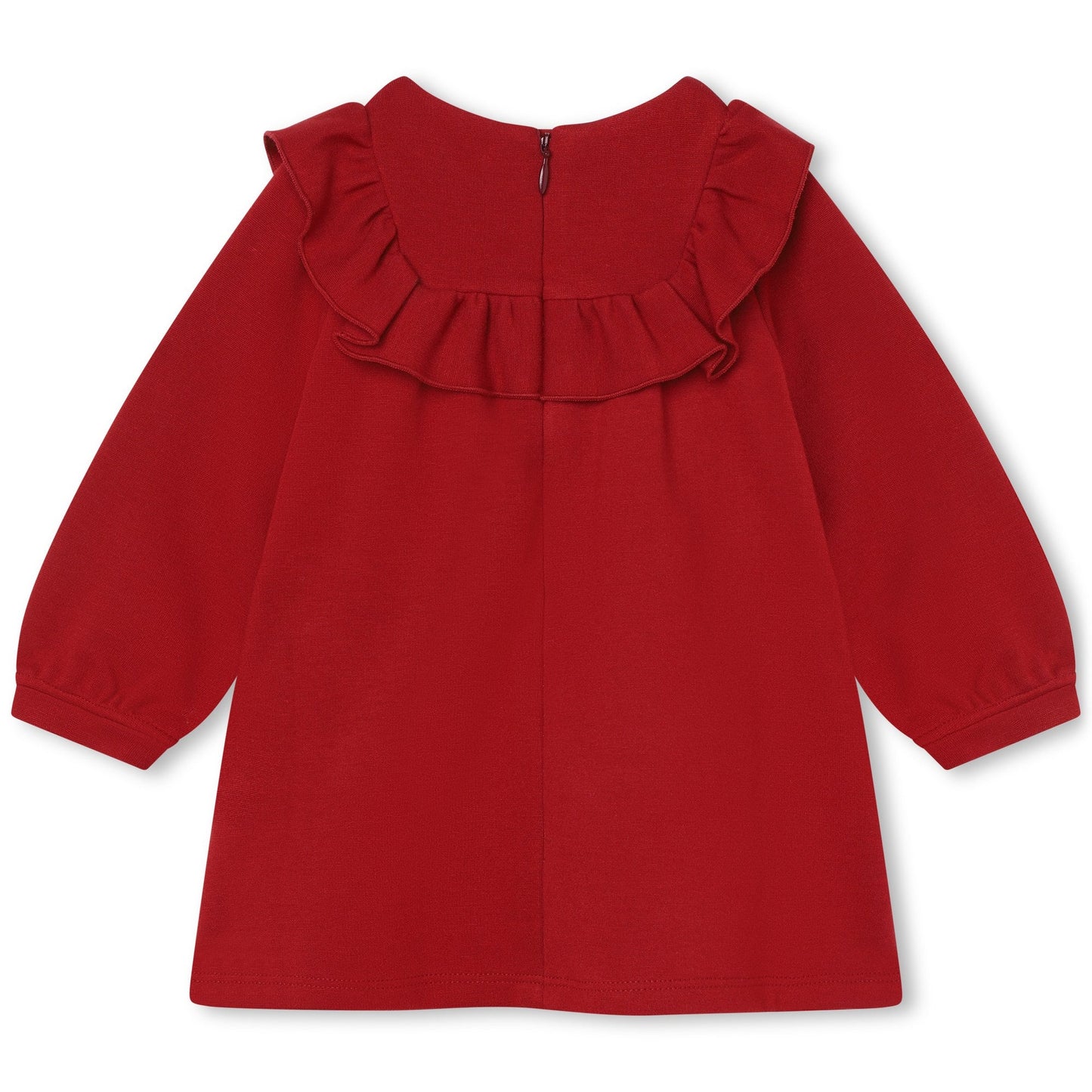 女婴红色刺绣连衣裙