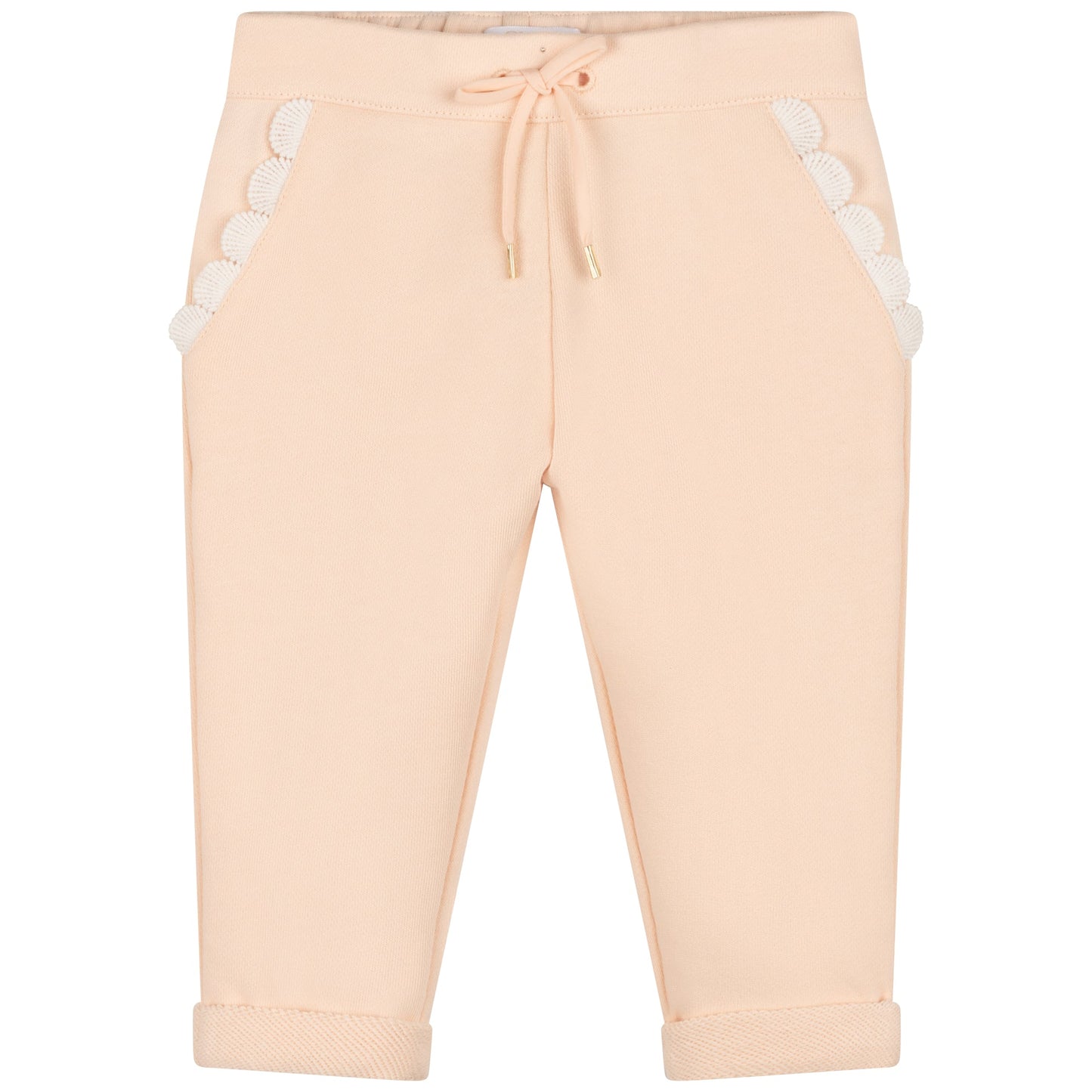 女婴粉色棉长裤