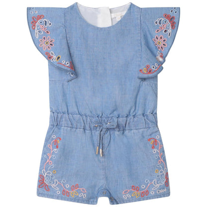 女婴蓝色连体衣