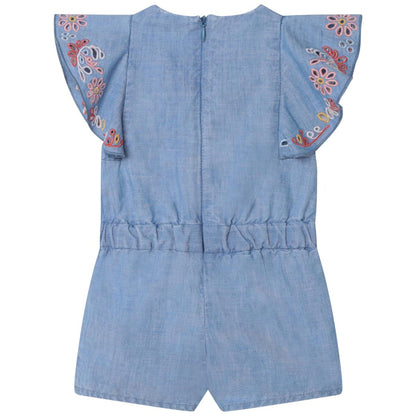 女婴蓝色连体衣