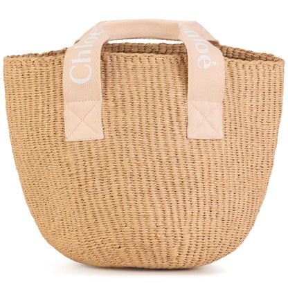 女童米色手提包