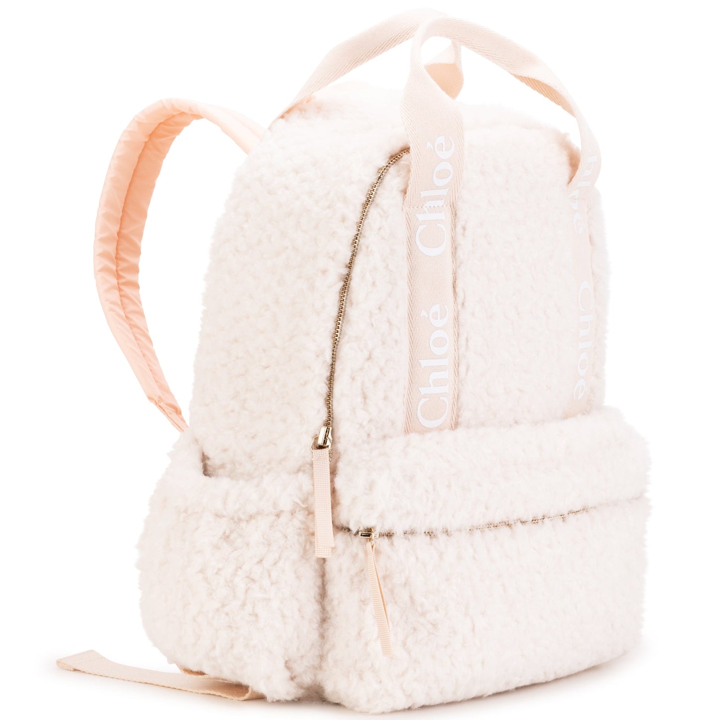 女童象牙白人造皮背包 (40cm)