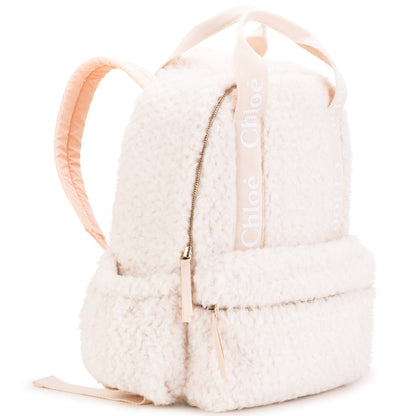 女童象牙白人造皮背包 (40cm)