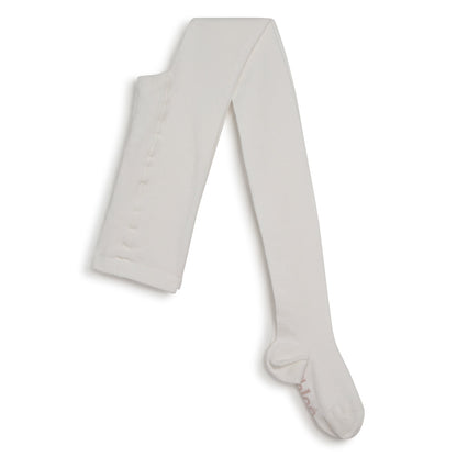 女童白色棉连裤袜