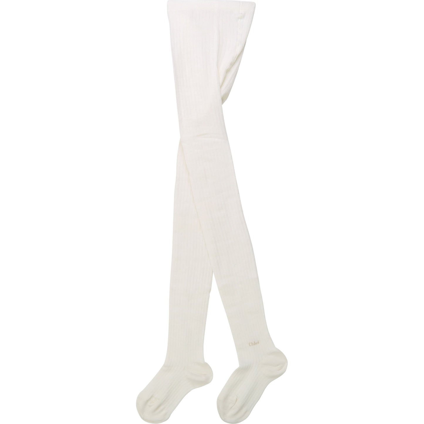 女童象牙白棉连裤袜