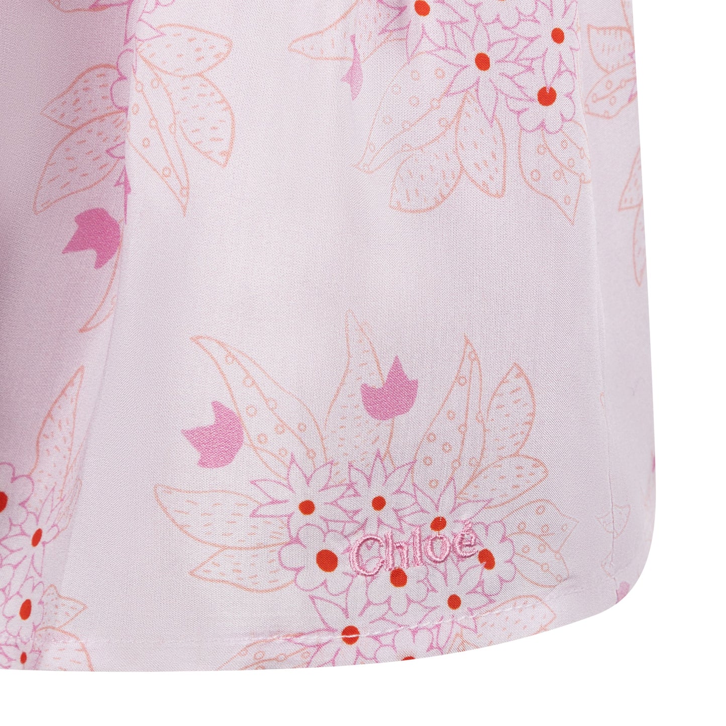 女童粉色印花连衣裙