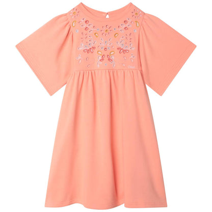 女童粉色连衣裙