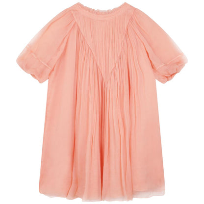 女童粉色连衣裙