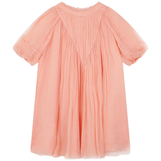 女童粉色连衣裙