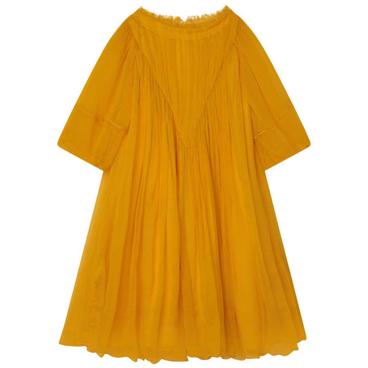 女童黄色连衣裙