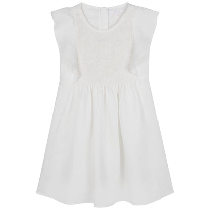 女童白色连衣裙