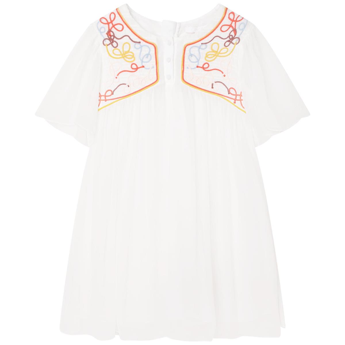 女童白色连衣裙