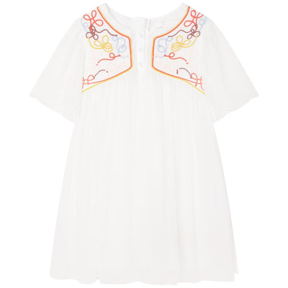 女童白色连衣裙
