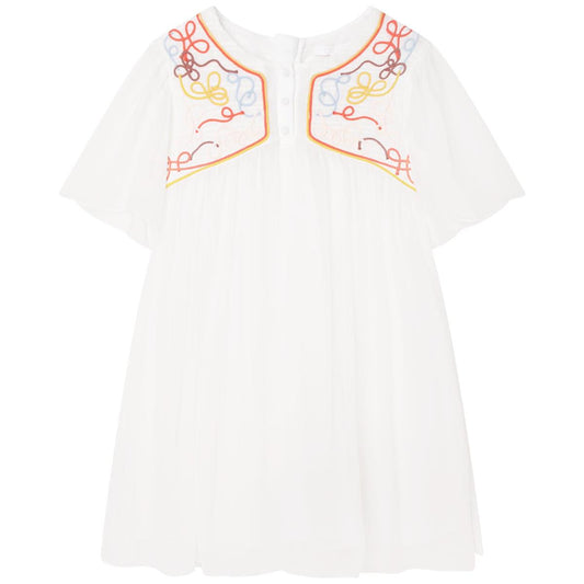 女童白色连衣裙