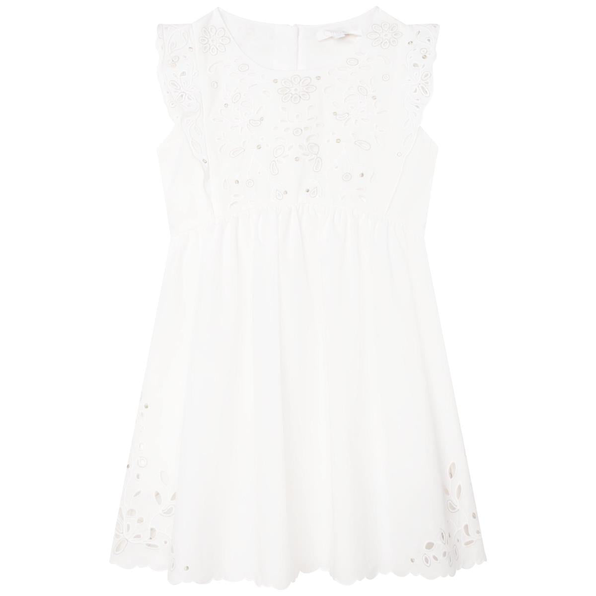 女童白色连衣裙