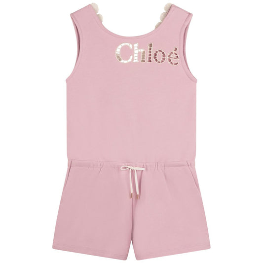 女童粉色连体裤