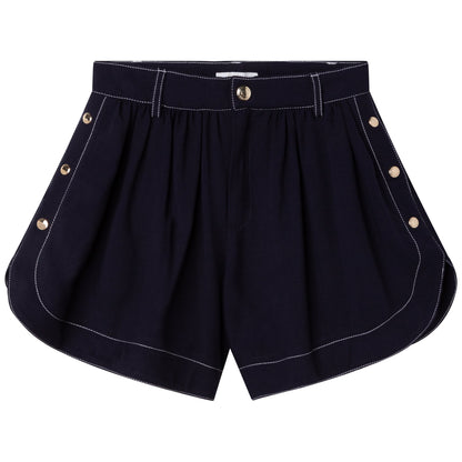 女童蓝色短裤