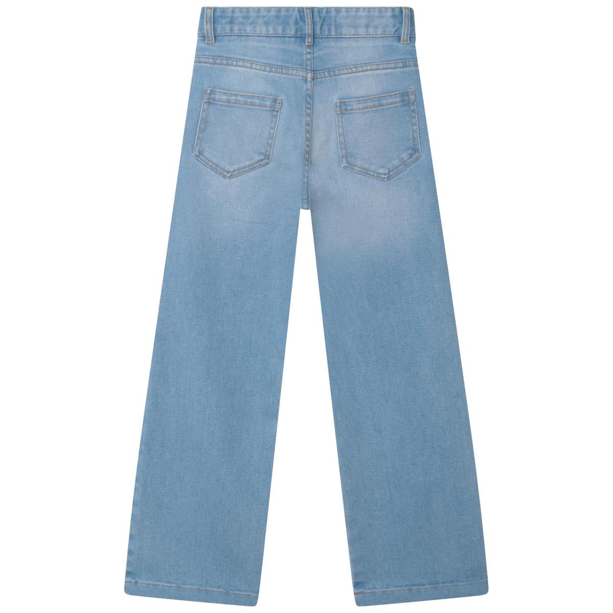 女童牛仔蓝色长裤