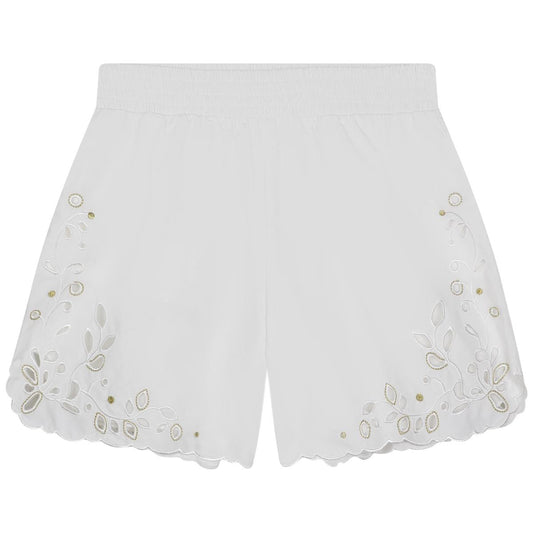 女童白色短裤