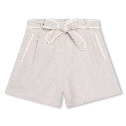 女童米色短裤