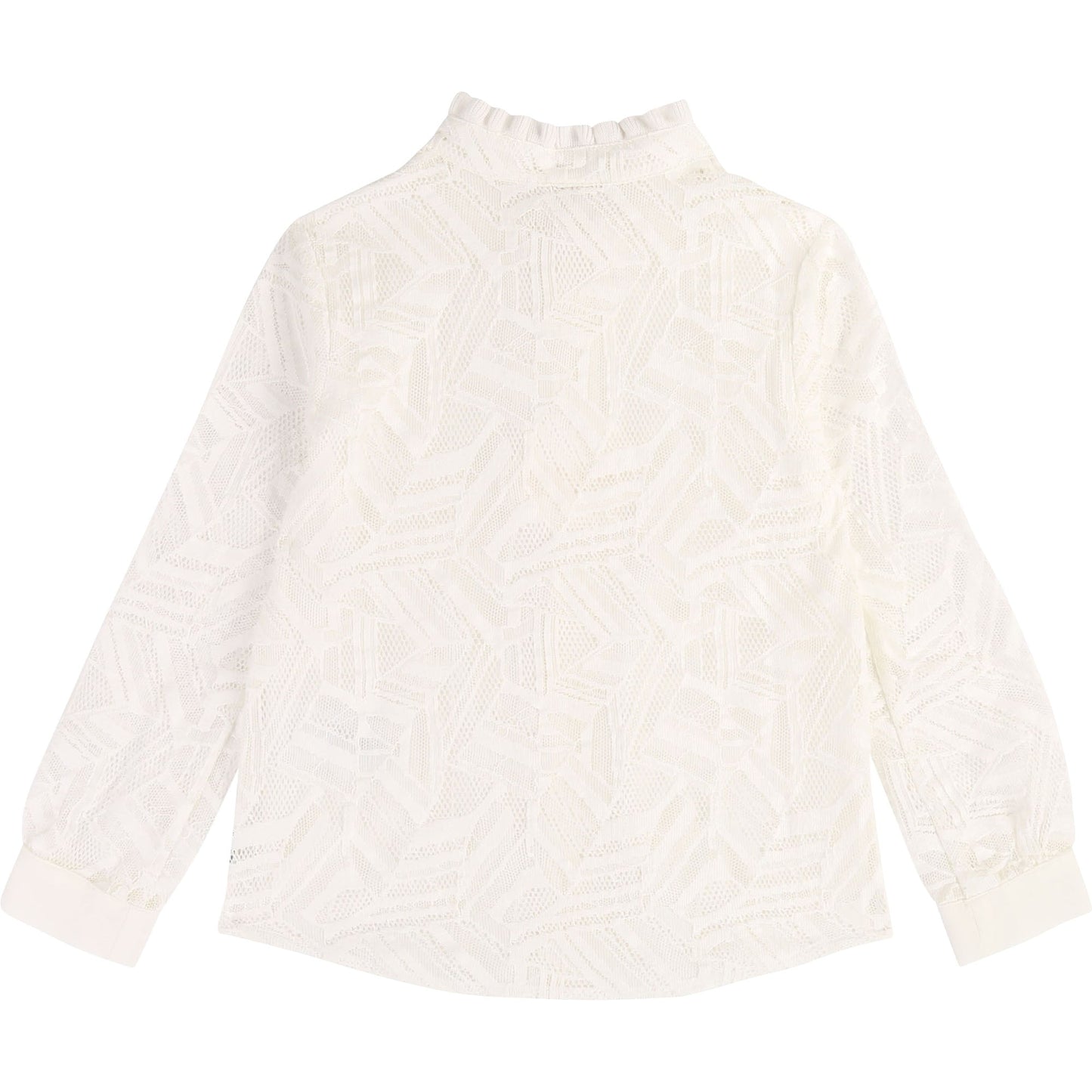 女童白色印花衬衫