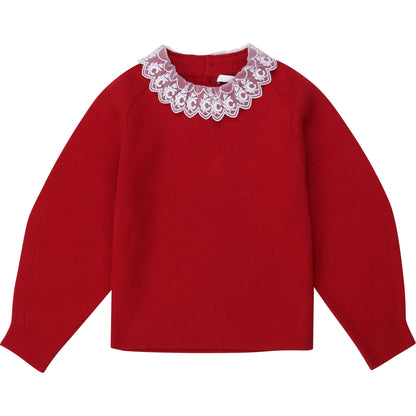 Girls Red Jumper