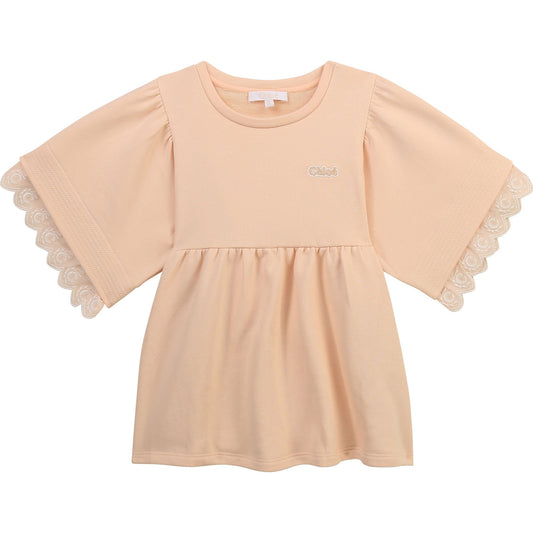 女童粉色Logo棉上衣