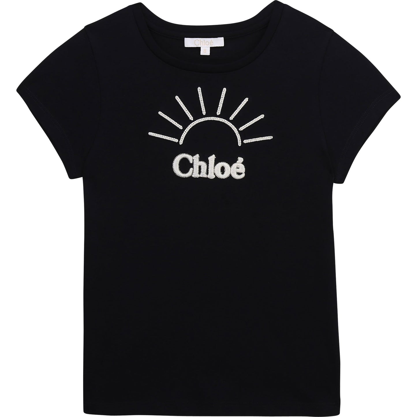 Girls Blue Logo Cotton T-Shirt