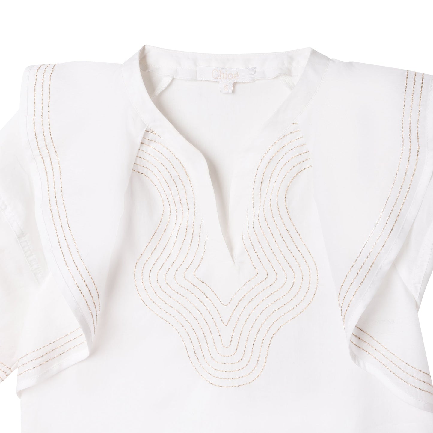 女童白色棉衬衫