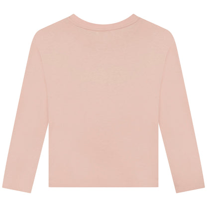 女童粉色Logo棉T恤