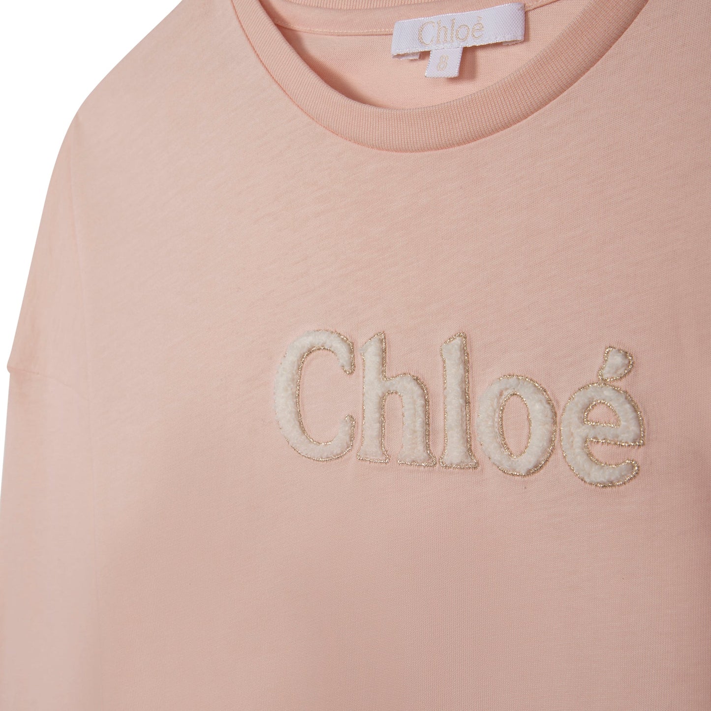 女童粉色Logo棉T恤