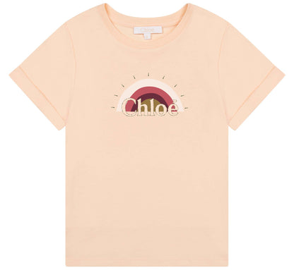 女童粉色Logo棉T恤