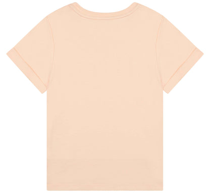 女童粉色Logo棉T恤