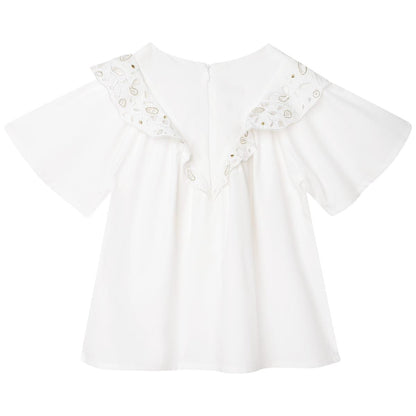 女童白色衬衫
