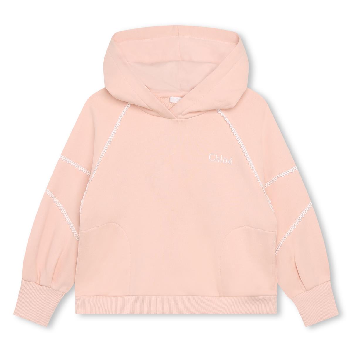 女童粉色连帽卫衣