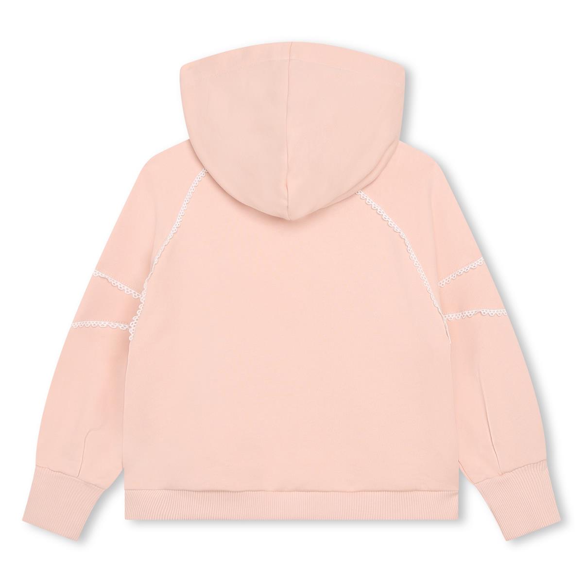 女童粉色连帽卫衣