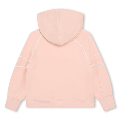 女童粉色连帽卫衣