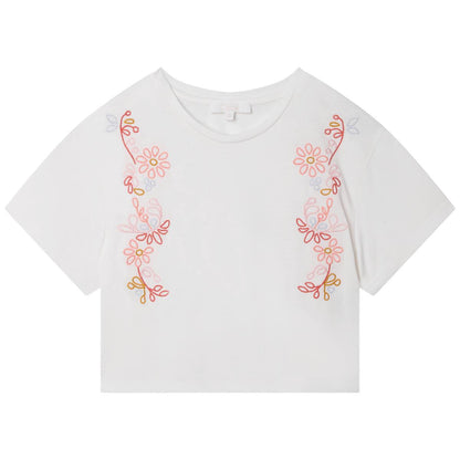 女童白色T恤