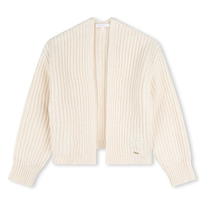 女童白色棉开衫