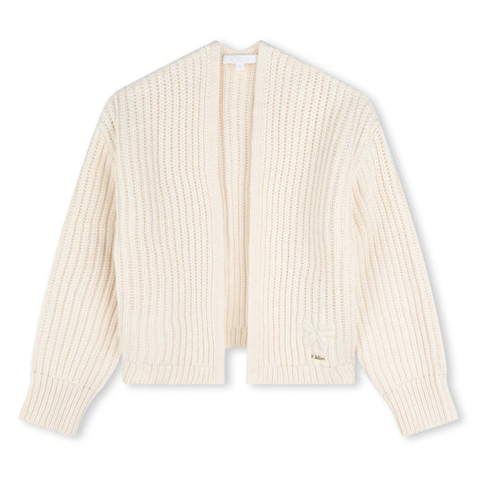 女童白色棉开衫