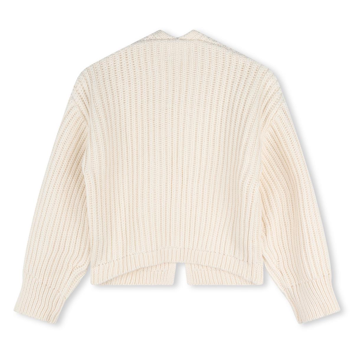 女童白色棉开衫