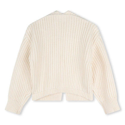 女童白色棉开衫